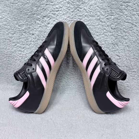 Adidas Samba Inter Miami CF Mens Size 9 Sneakers Black Pink Leather - Picture 7 of 10